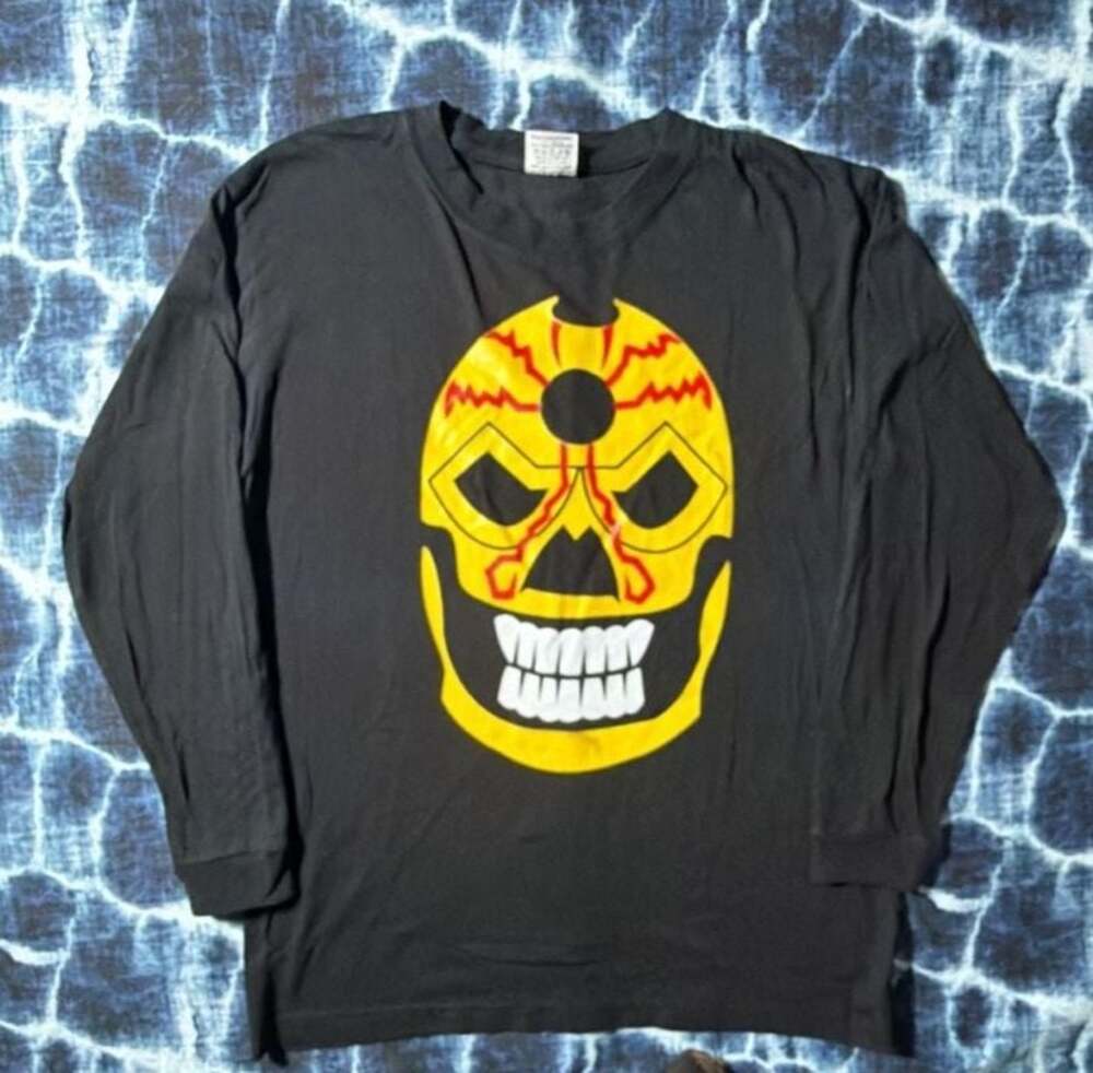 La Playa Lucha Libre Mexican Wrestling Mask Long Sleeve T-Shirt